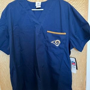 Womens Scrub Top -medical. Los Angeles Rams official merchandise
